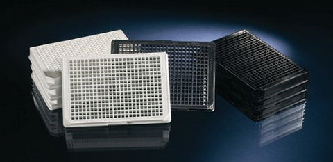 NUNC optical bottom 384 well plates, polymer base