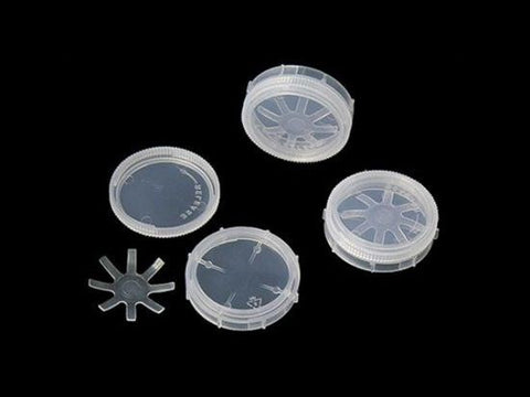 Single wafer containers, black polypropylene