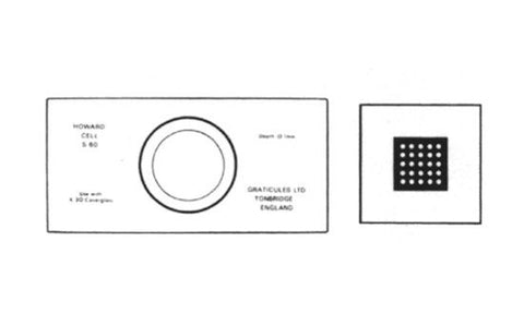 S60 Howard counting cell and K20 coverglass (EMS)