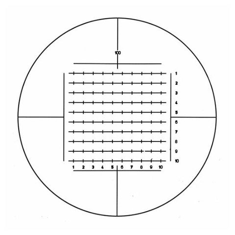 G47 Zeiss eyepiece reticles, 100 point integrating (EMS)