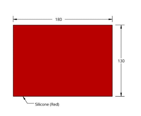 Press-to-seal slide adhesive silicone sheets, red
