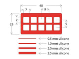 Press-To-Seal silicone isolator chamber slides, adhesive to adhesive