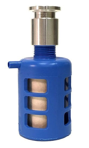 Vacuum pump exhaust filter with adapter