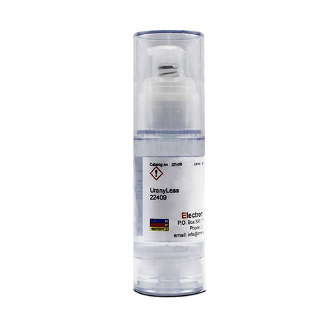 Uranyless EM stain in airless bottle