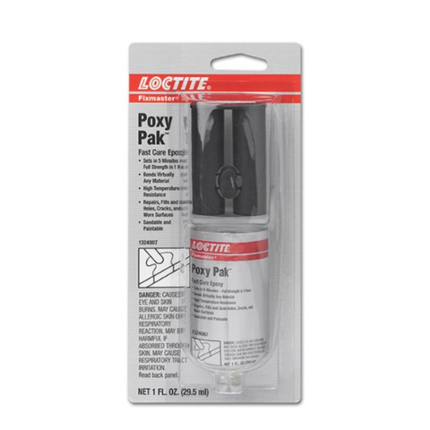 Loctite Fixmaster poxy pak, fast cure epoxy