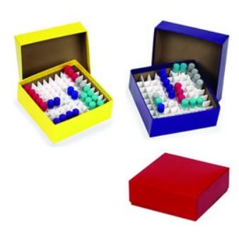 Cryogenic vial boxes with lid, cardboard