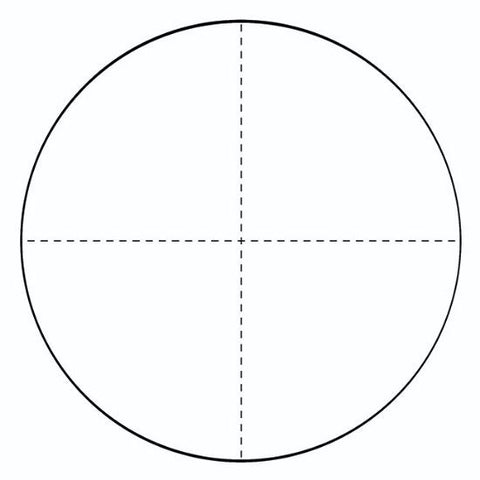 EMS eyepiece reticles, single broken crossed lines