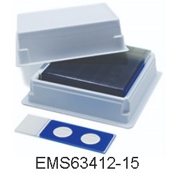 PTFE printed microscope slides, blue ring well