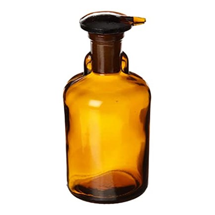Glass dropping bottle, amber