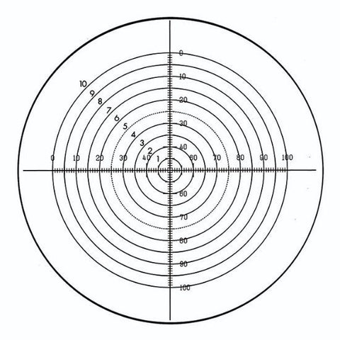 NE48 eyepiece reticles, concentric circles wth crosslines (EMS)
