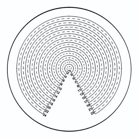 NE22 eyepiece reticles, concentric circle (EMS)