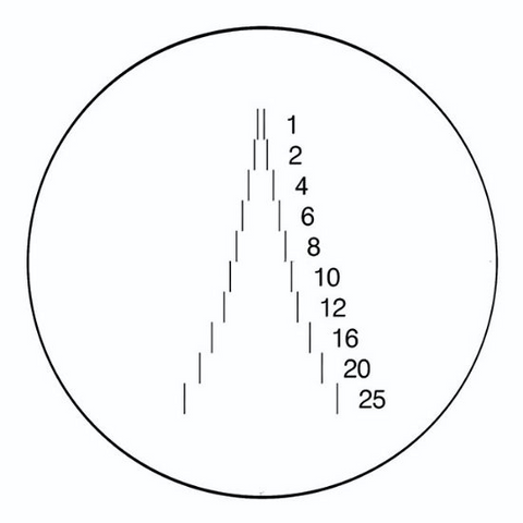 NE19 eyepiece reticles, gauge pairs (EMS)