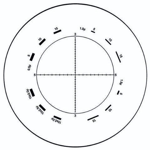 G25 eyepiece reticles, Walton and Beckett for asbestos (EMS)