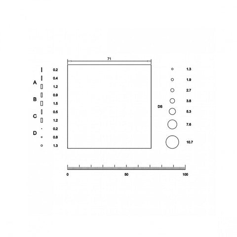 NG61 eyepiece reticles, grain sizing ISO4967 (EMS)