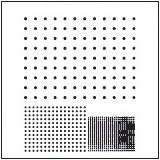 R76 optical resolution chart, dot array grid (EMS)