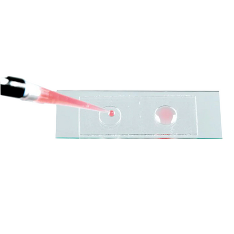 Microscope slide-wells