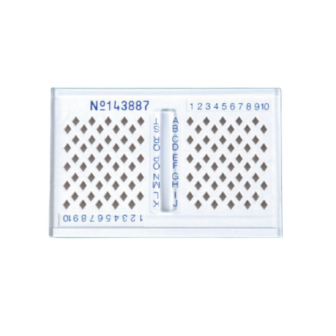 Grid storage box, numbered