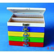 Hinged slide box, 100 slides
