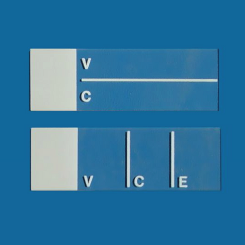 Cyto-Slide microscope slides, VCE/VC and lines