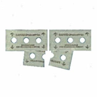 Breakable carbon steel razor blades, double edge
