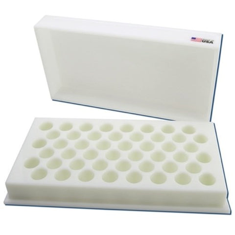 Heavy-duty vial caddy, 48-place