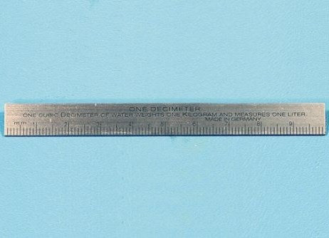 Steel ruler, 10cm