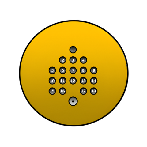 Biological multi-element microanalysis standard blocks, brass