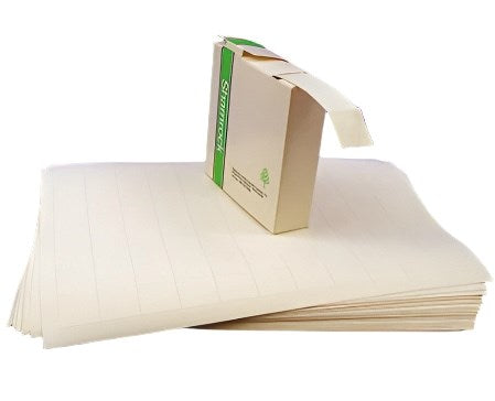Microscope slide labels, sheets and rolls
