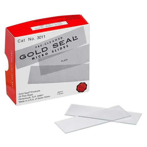 GOLD Seal fluorescent antibody microscope slides with printed circles