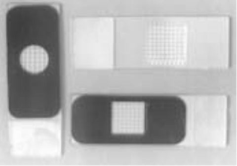 Gridded microscope slides, w/hydrophobic coating