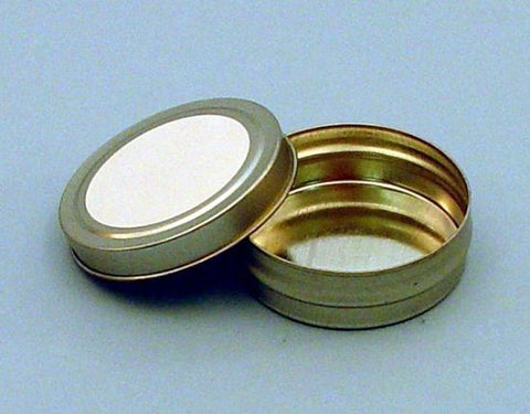 Specimen storage tins, round