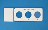 PTFE printed microscope slides, round wells