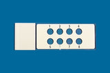 PTFE printed microscope slides, round wells