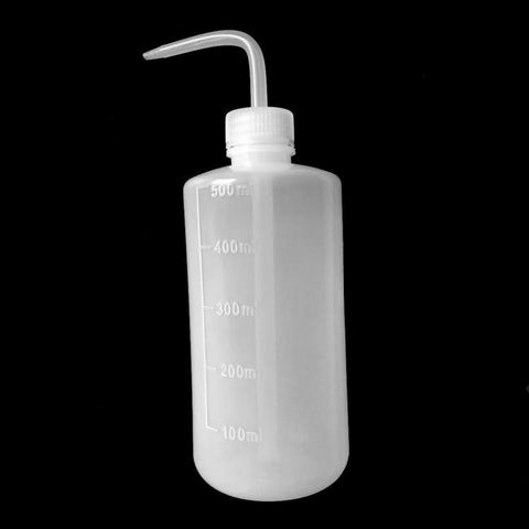Volumetric narrow-mouth wash bottles