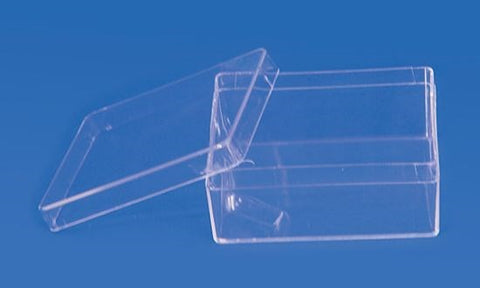 Rectangular plastic boxes, friction-fitted lids