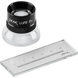 Glass measuring scales for stereo viewers