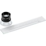 Glass measuring scales for stereo viewers