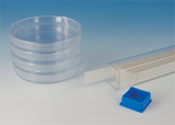 Breathe-Easy sealing strips for petri dishes