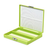 Coloured slide boxes, 100 slides