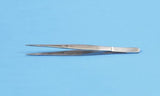 Forceps with serrated grips and tips, alignment pin