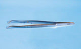 Forceps with serrated grips and tips, alignment pin