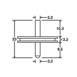 SEM double 90 deg. specimen mount, pin mount