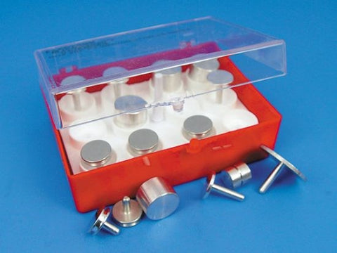 SEM specimen mount storage box, reversible