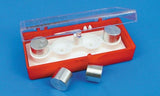 SEM specimen mount storage box, 4 cylinder mounts