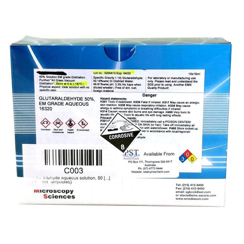 Glutaraldehyde 50% aqueous solution, EM Grade (DG)