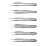 Dumont tweezers style WA1, replaceable delrin tips (EMS)