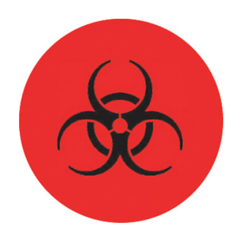 Biohazard Tough-Spots labels, rolls (EMS)