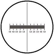 EMS eyepiece reticles, single crossed lines with scale