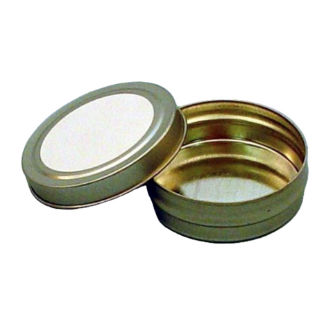 Specimen storage tins, round