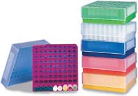 Microtube freezer storage box, 81 well